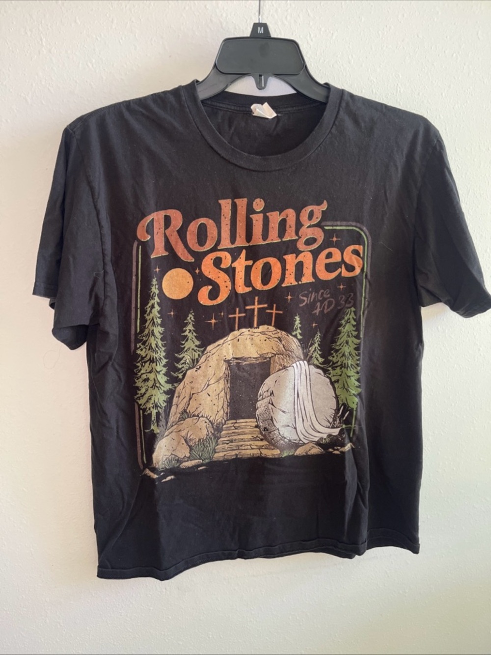 The Stone Was Rolled Away He Is Alive Retro Christian Easter T-Shirt - Used - L